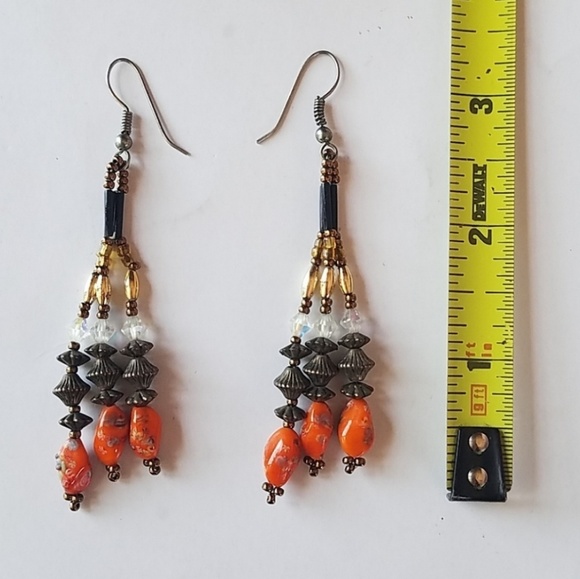 Vintage dangle earrings - Picture 2 of 3